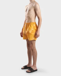 Sunset Yellow Sport Swim Shorts Copacabana Grade Print