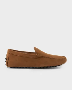 Tan Gommino Nubuck Driving Shoes