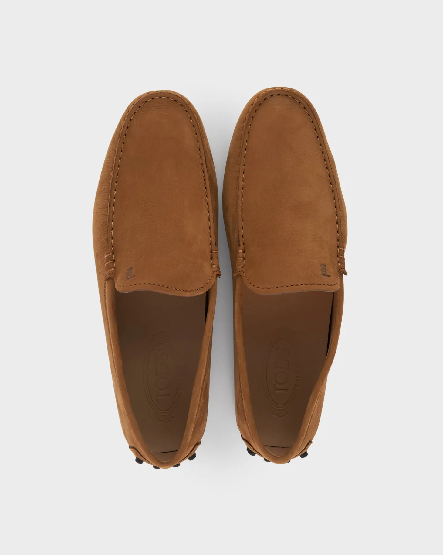 Tan Gommino Nubuck Driving Shoes