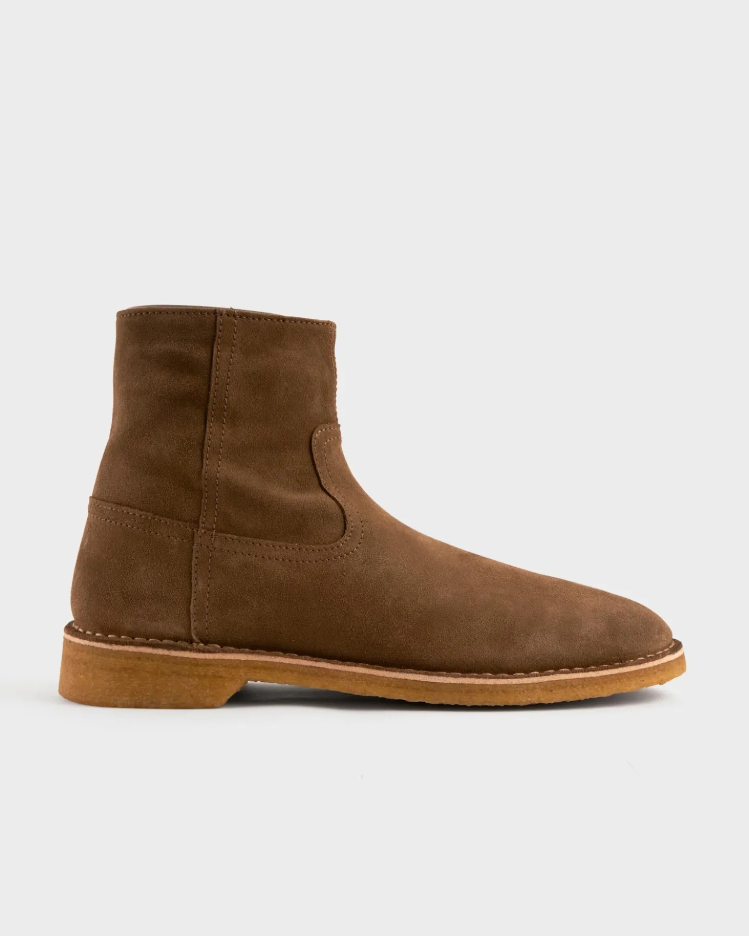 Taupe Suede Velvet Boots