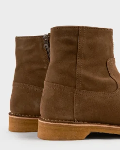 Taupe Suede Velvet Boots