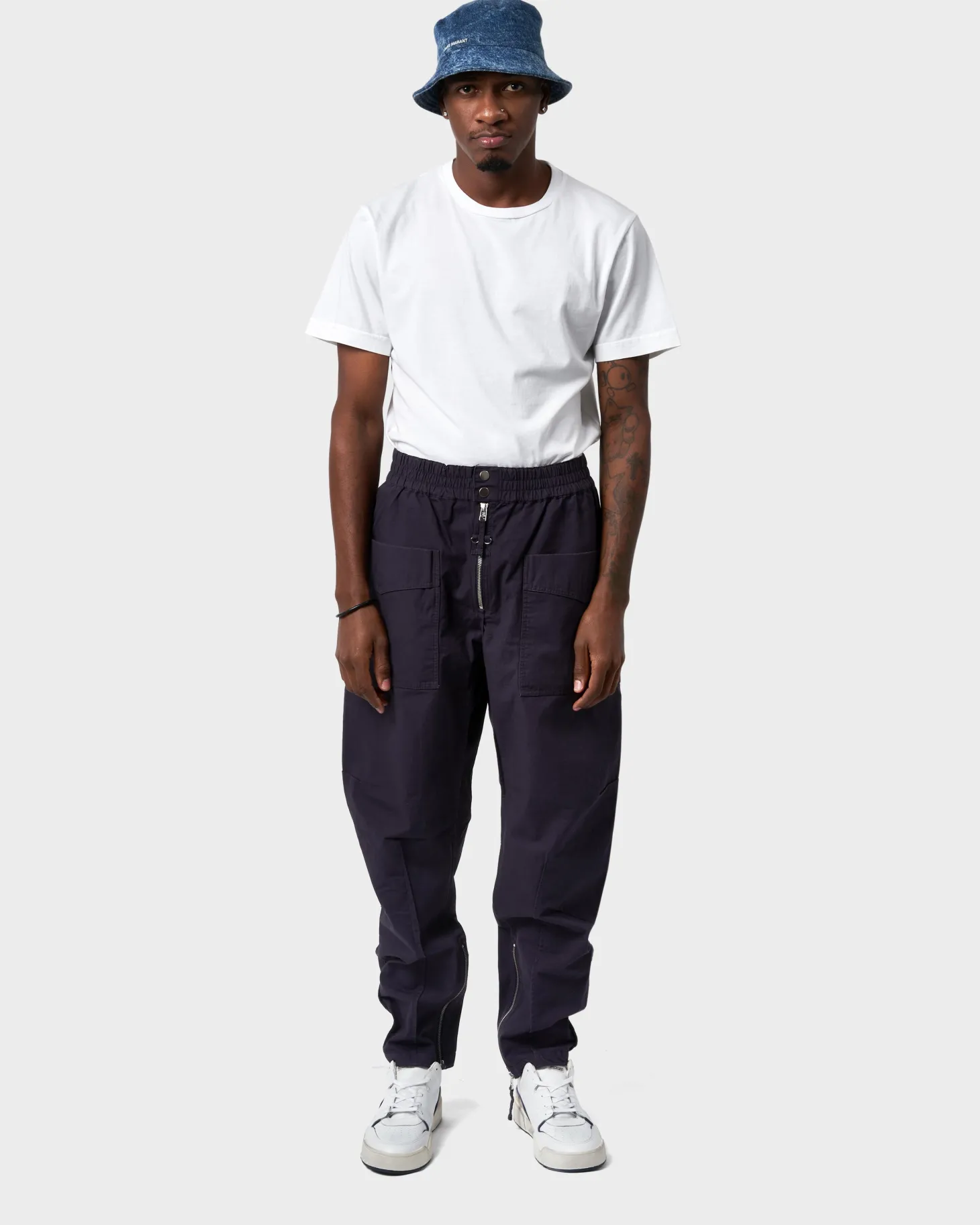 Tilsen Cotton Cargo Trousers Charcoal