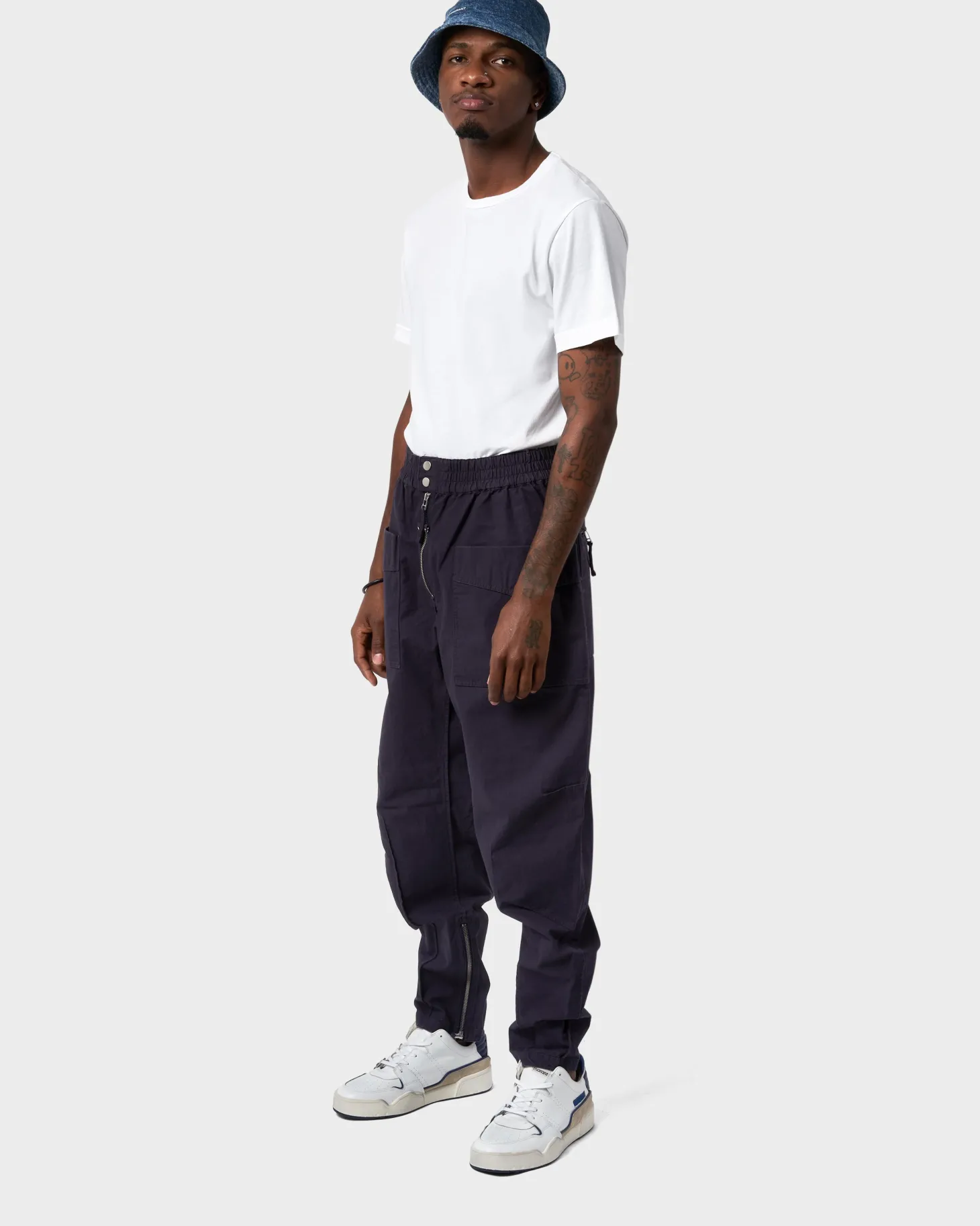 Tilsen Cotton Cargo Trousers Charcoal