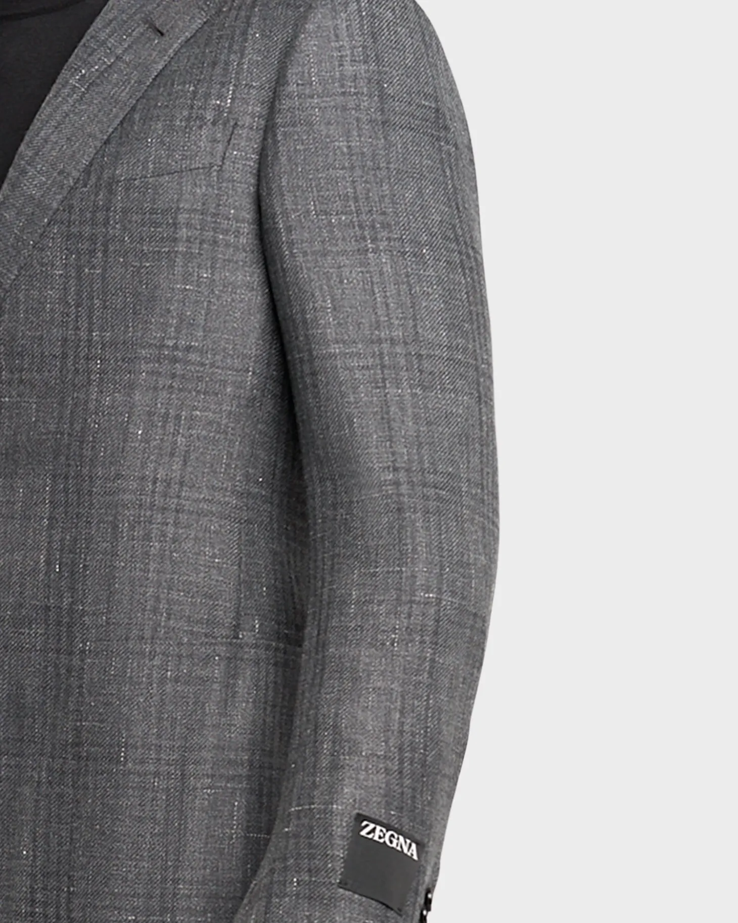 Tonal Check Cashmere Silk Hemp Sports Jacket