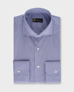 Ultra Fine Pinstripe Stretch Cotton Shirt