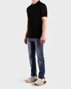 Utility Blue Stretch Cotton City Jeans