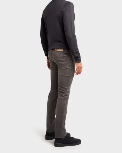 Vintage Grey Slim Fit Cotton Jeans