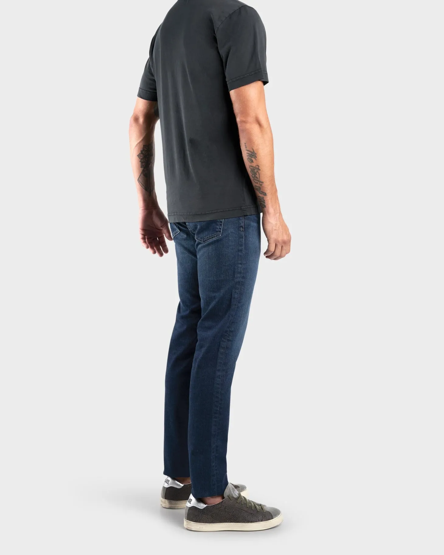 Washed Black Button-Down T-Shirt