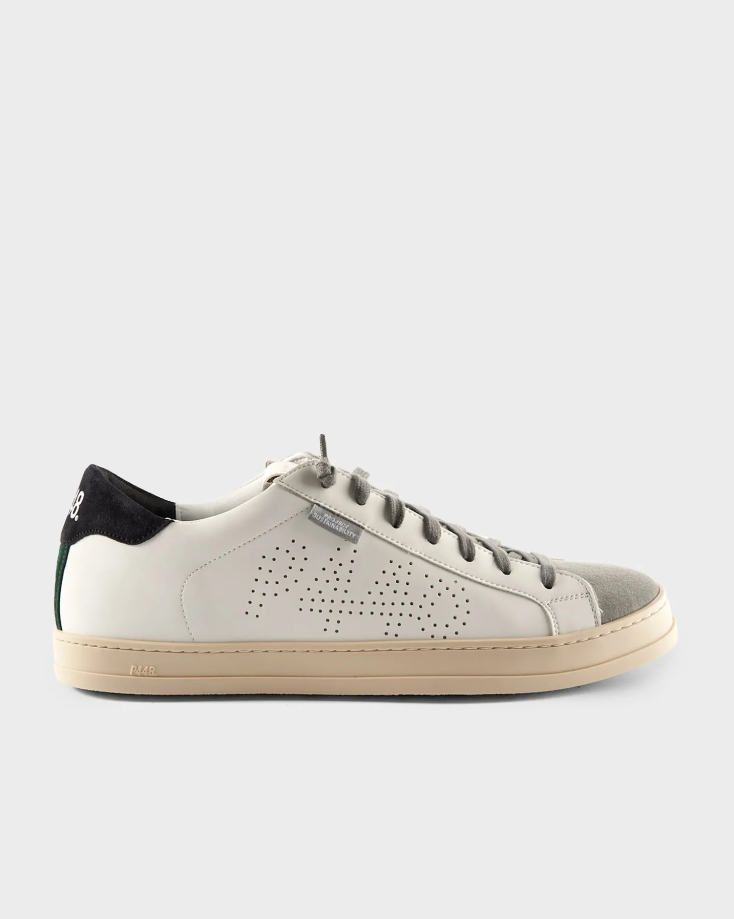 White Black And Emerald John Sneakers