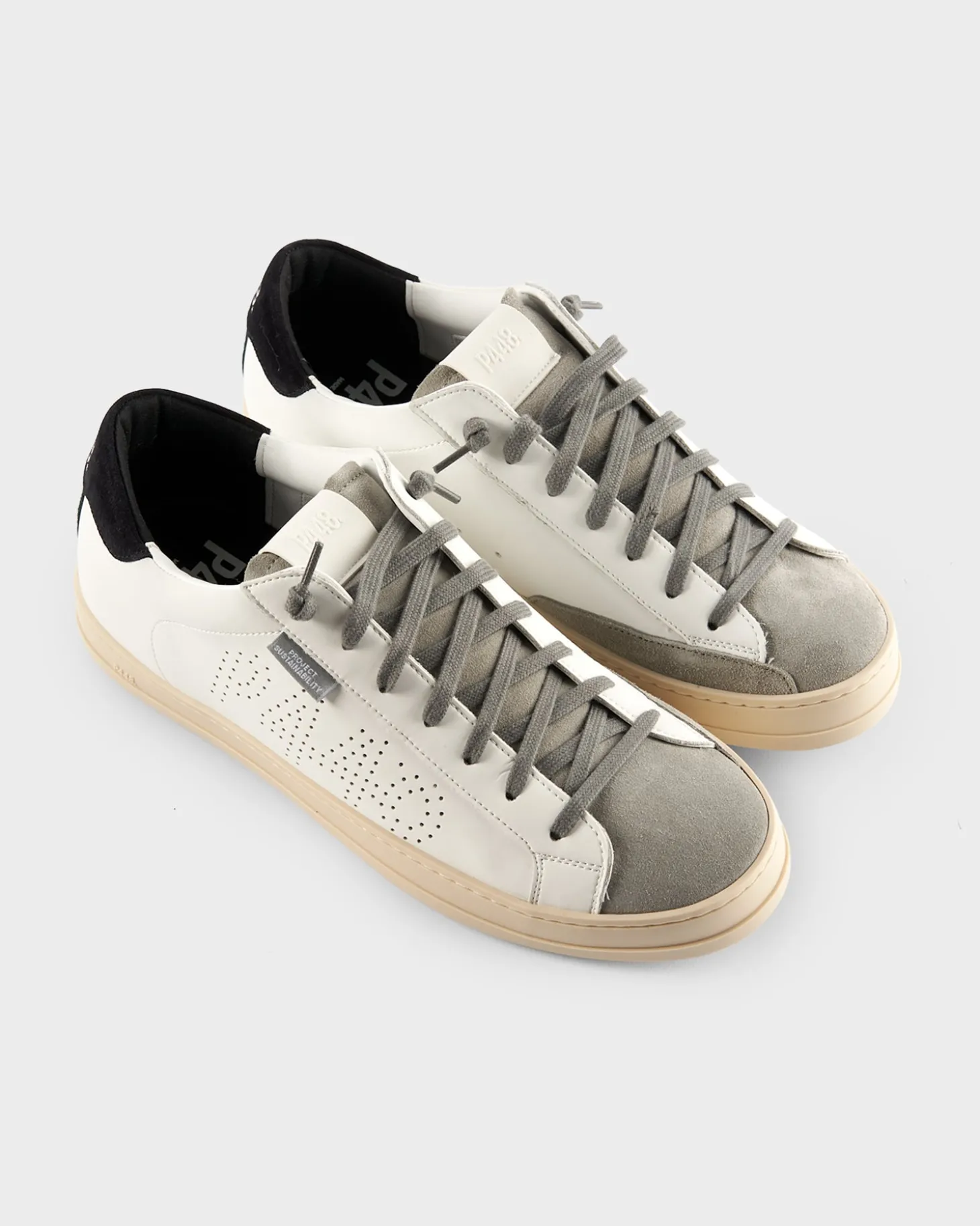 White Black And Emerald John Sneakers