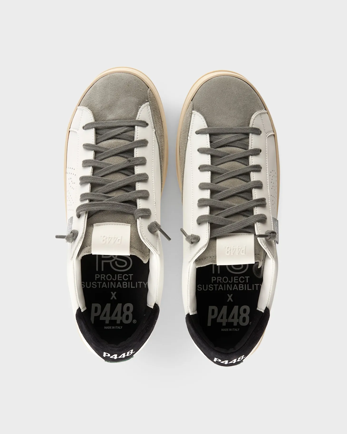 White Black And Emerald John Sneakers