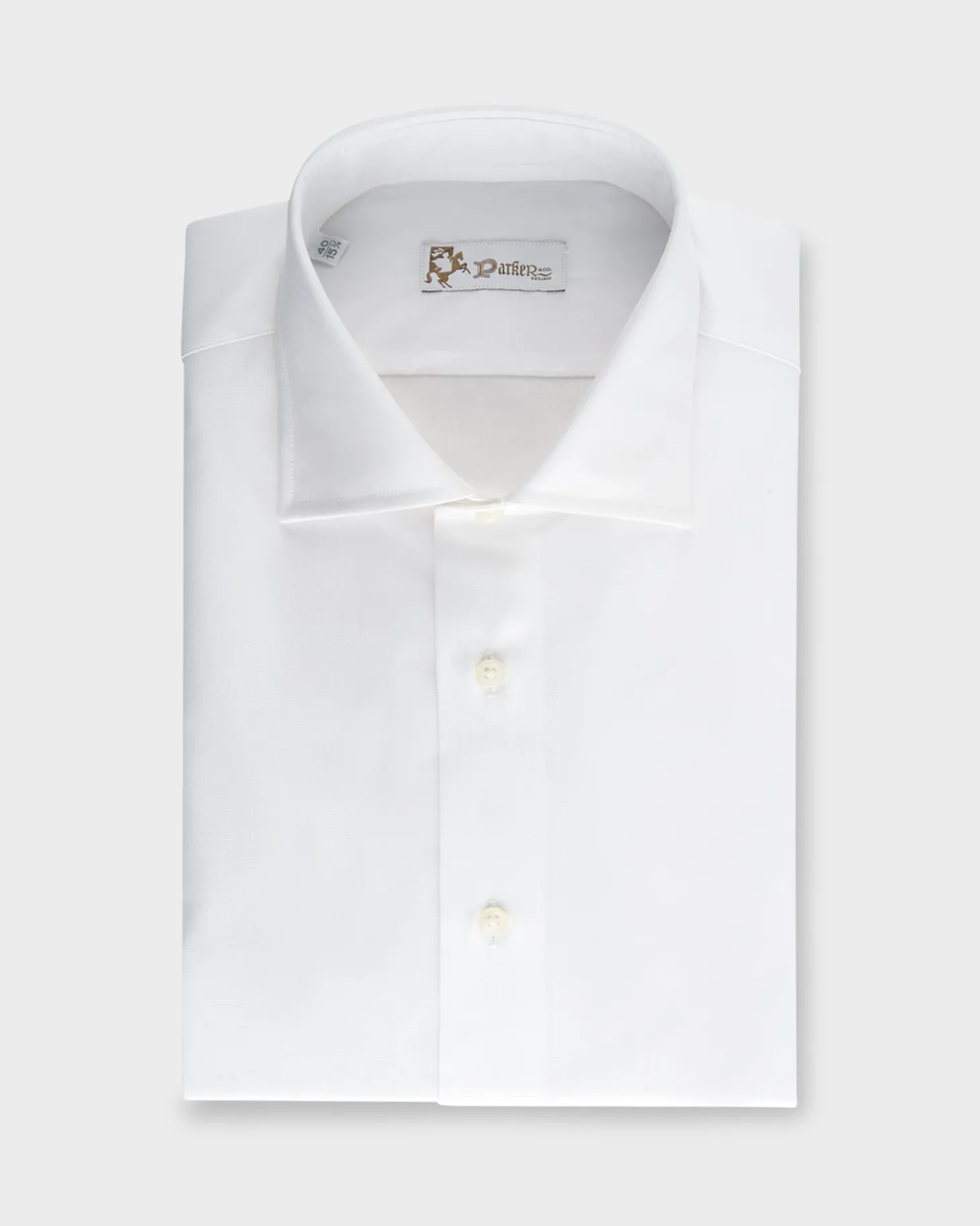 White Check Microstructure Cotton Shirt