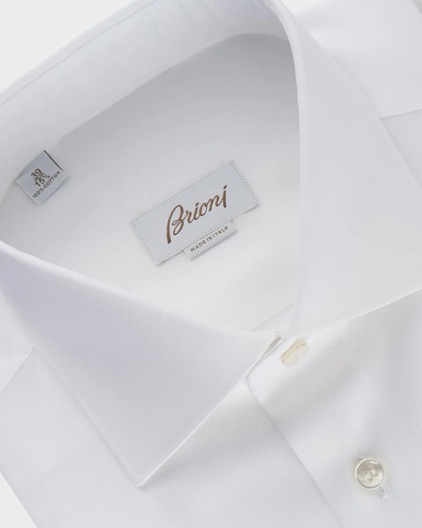 White Cotton French Cuff Shirt