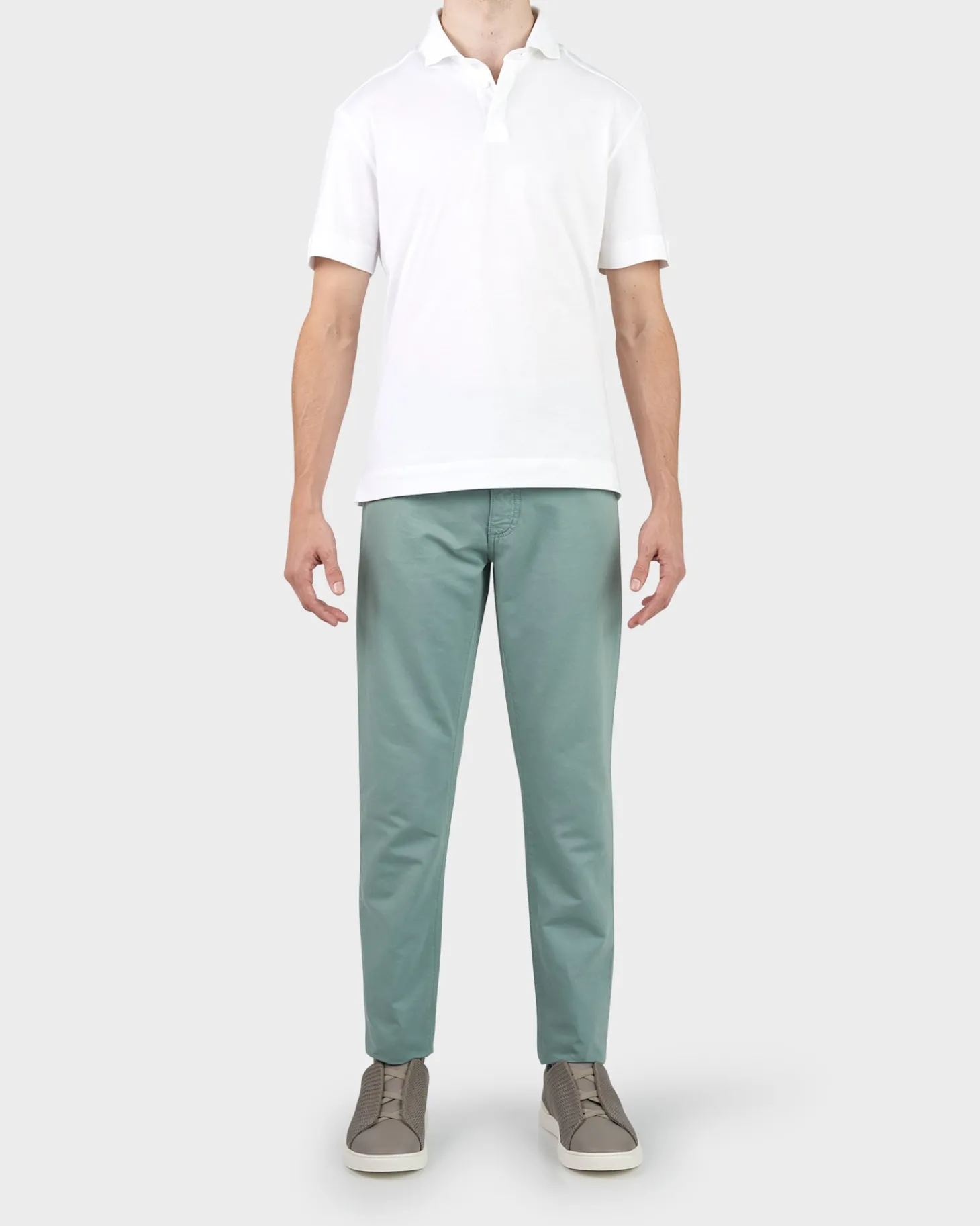 White Cotton Polo Shirt