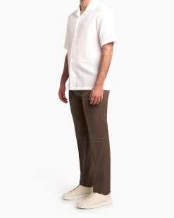 White Cotton Seersucker Shirt