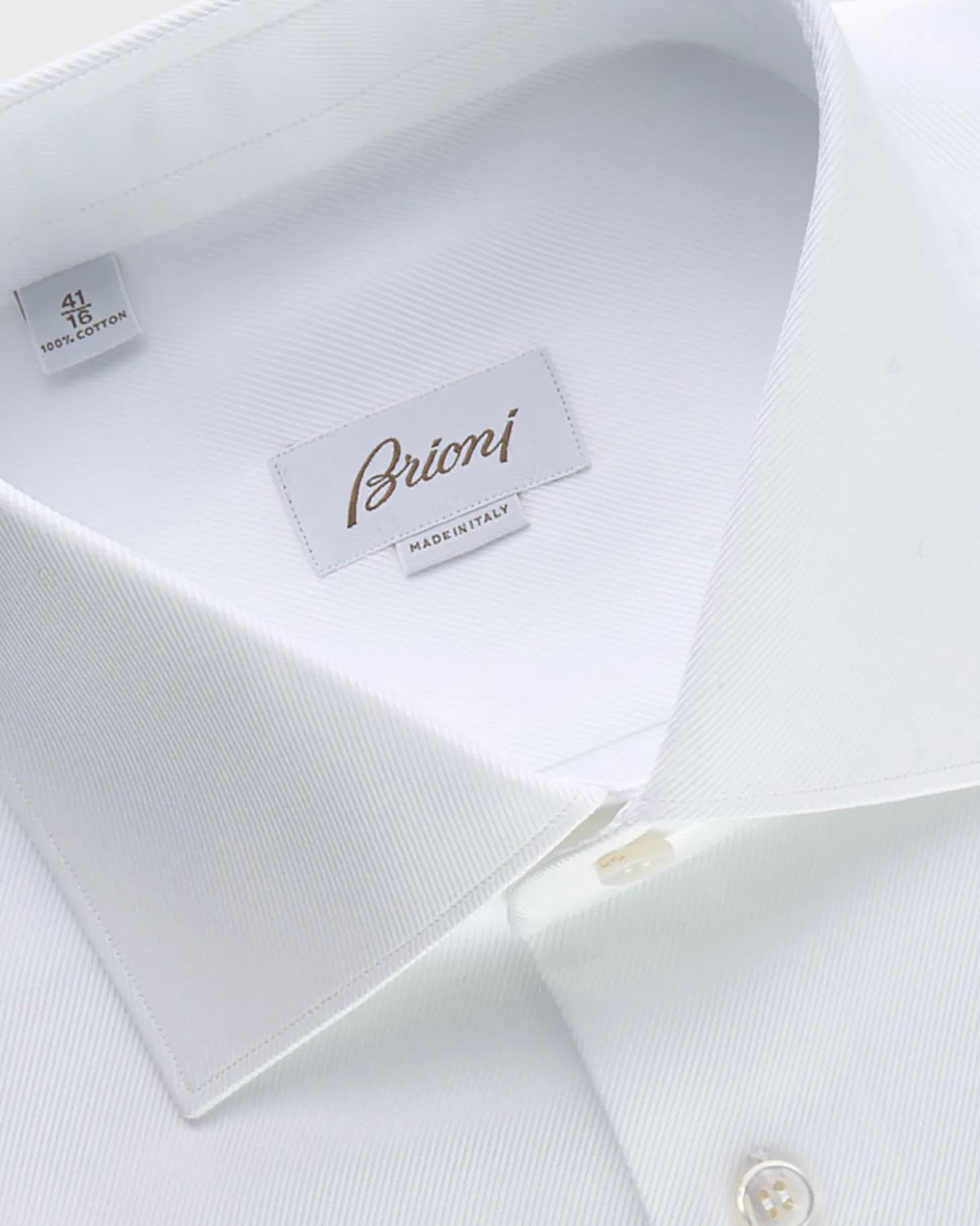 White Cotton Twill French Cuff Shirt