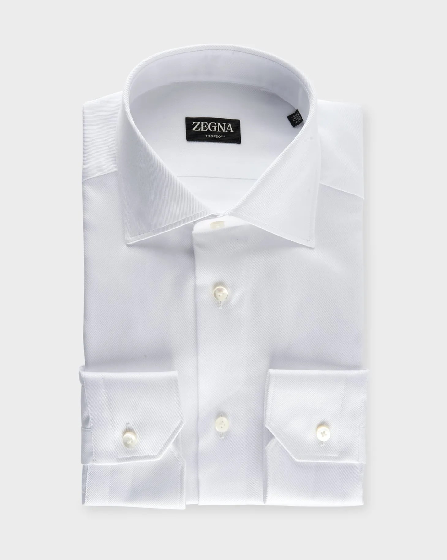 White Cotton Twill Trofeo Cotton Shirt