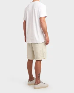 White Cotton V Neck T-Shirt