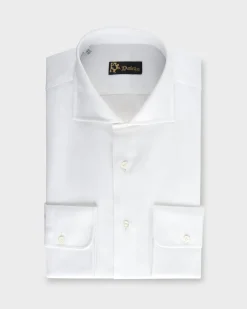 White Fine Cotton Twill Shirt