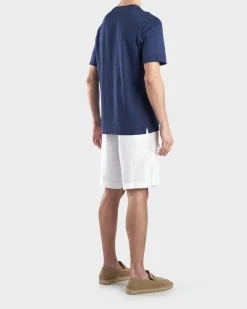 White Linen Drawstring Shorts