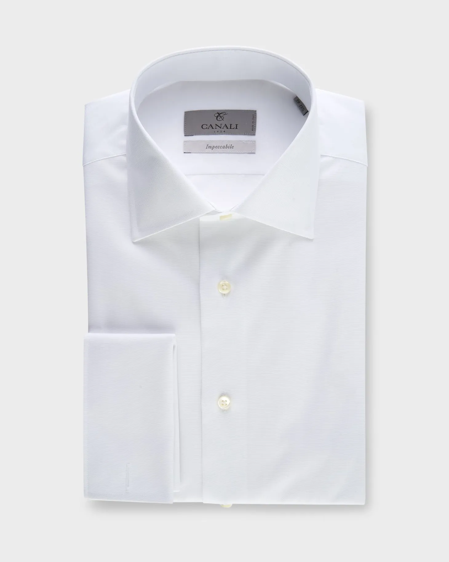 White Micro Stripe Impeccabile Cotton Shirt