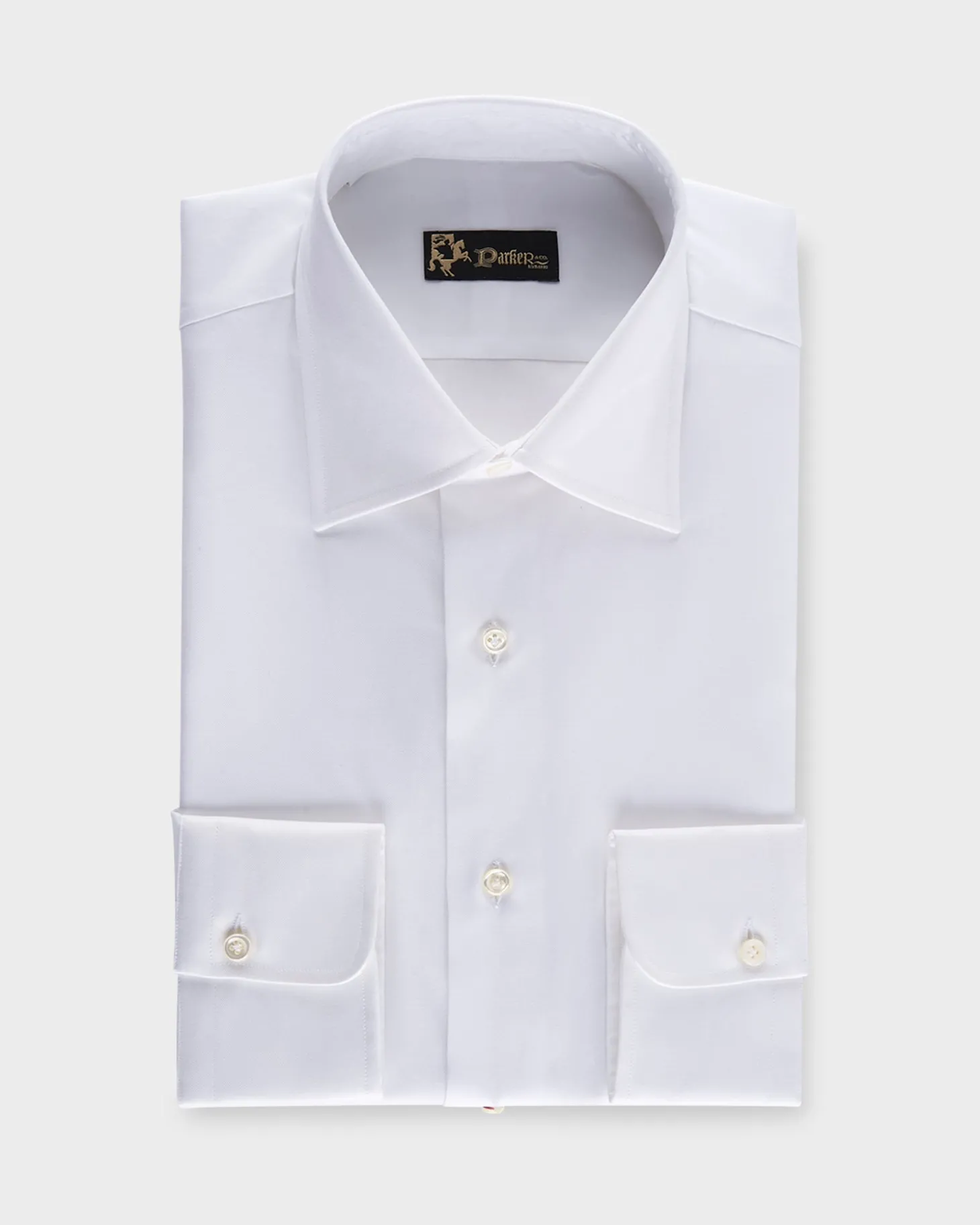 White Microtexture Cotton Shirt