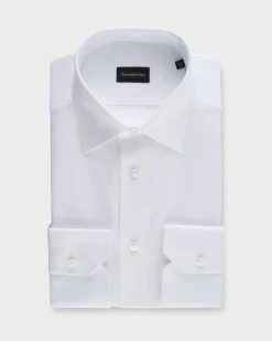 White Microtexture Milano Cotton Shirt