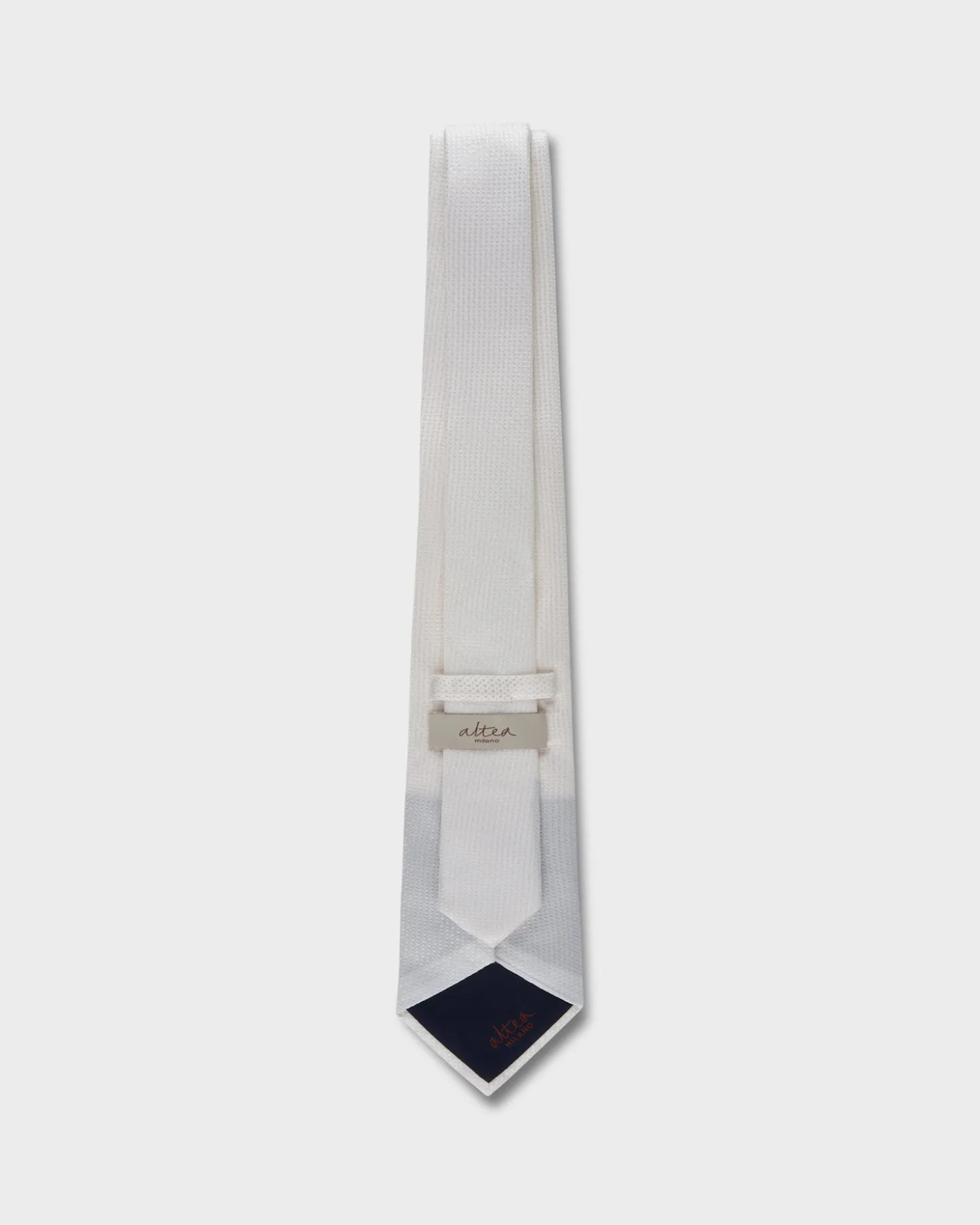 White Microtexture Silk Tie