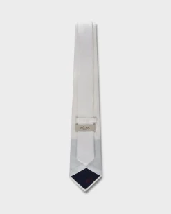 White Microtexture Silk Tie
