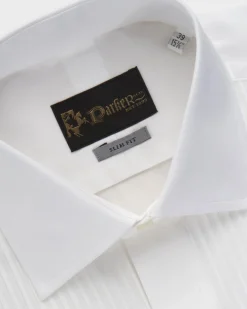 White Pleated Dinner Shirt
