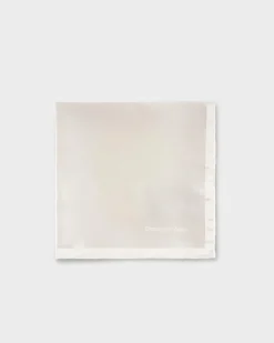 White Silk Pocket Square