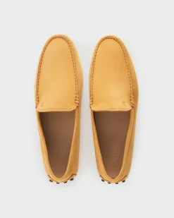 Yellow Nubuck Driving Shoes